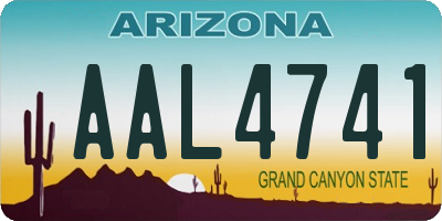 AZ license plate AAL4741