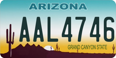 AZ license plate AAL4746