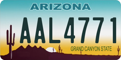 AZ license plate AAL4771