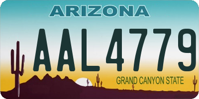 AZ license plate AAL4779