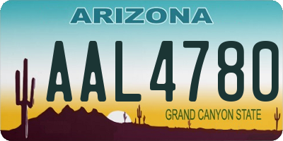 AZ license plate AAL4780