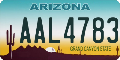 AZ license plate AAL4783