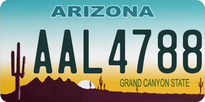 AZ license plate AAL4788