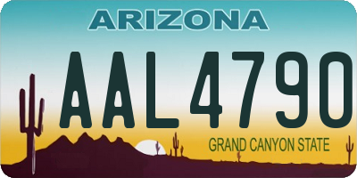 AZ license plate AAL4790