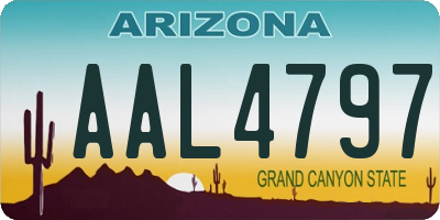 AZ license plate AAL4797