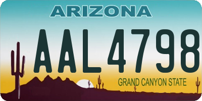 AZ license plate AAL4798