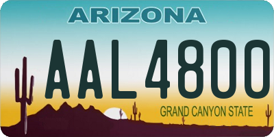 AZ license plate AAL4800