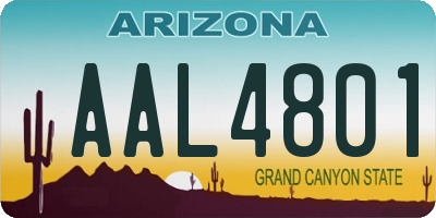 AZ license plate AAL4801