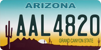 AZ license plate AAL4820