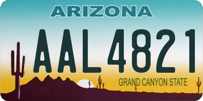 AZ license plate AAL4821