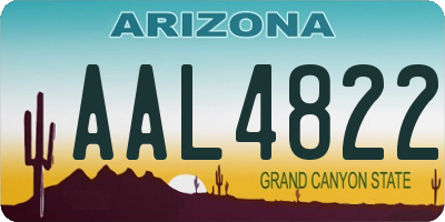 AZ license plate AAL4822