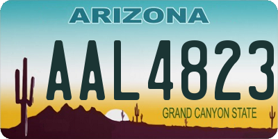 AZ license plate AAL4823