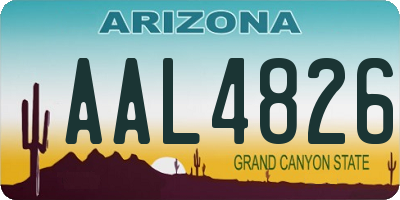 AZ license plate AAL4826