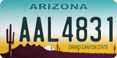 AZ license plate AAL4831