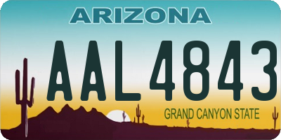 AZ license plate AAL4843