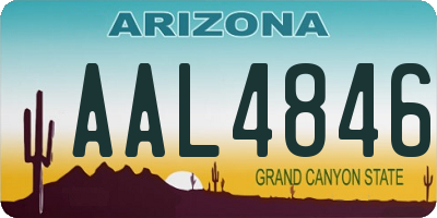 AZ license plate AAL4846