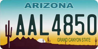 AZ license plate AAL4850