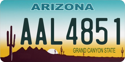 AZ license plate AAL4851