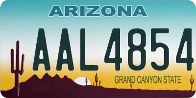 AZ license plate AAL4854