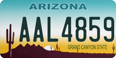 AZ license plate AAL4859