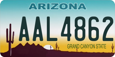 AZ license plate AAL4862