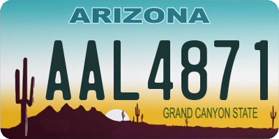 AZ license plate AAL4871