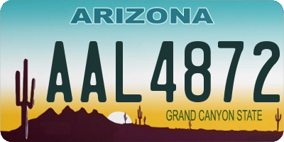 AZ license plate AAL4872