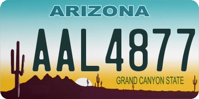 AZ license plate AAL4877