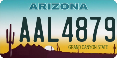 AZ license plate AAL4879