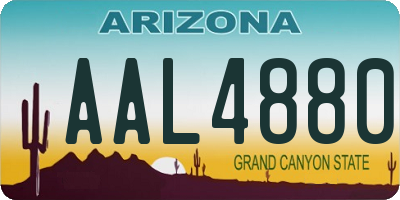 AZ license plate AAL4880