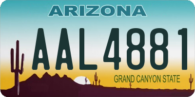 AZ license plate AAL4881