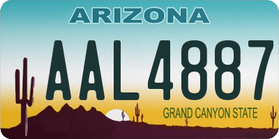 AZ license plate AAL4887