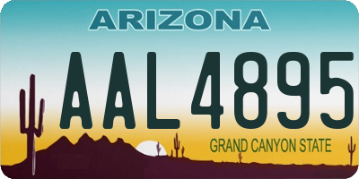 AZ license plate AAL4895