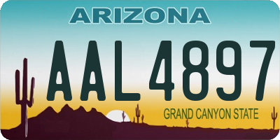 AZ license plate AAL4897