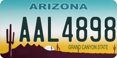 AZ license plate AAL4898