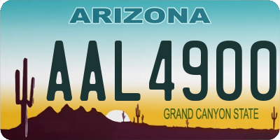 AZ license plate AAL4900