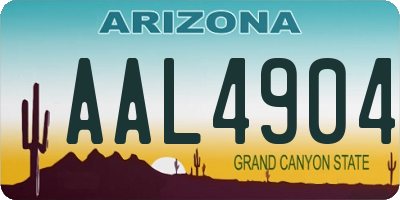 AZ license plate AAL4904
