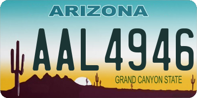 AZ license plate AAL4946