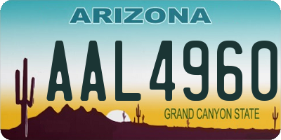 AZ license plate AAL4960