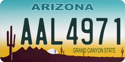 AZ license plate AAL4971