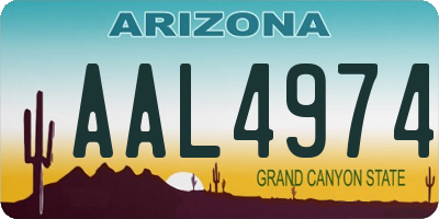 AZ license plate AAL4974