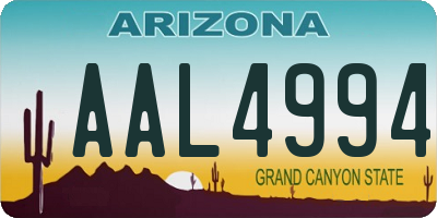 AZ license plate AAL4994