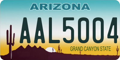 AZ license plate AAL5004