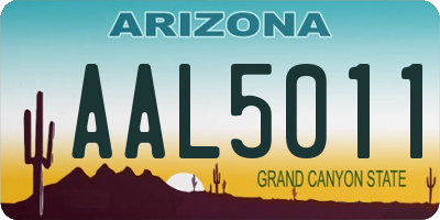 AZ license plate AAL5011