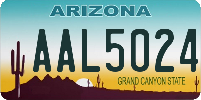 AZ license plate AAL5024