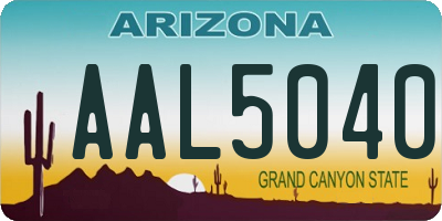 AZ license plate AAL5040