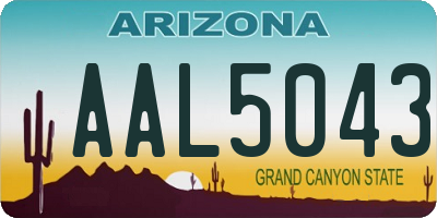 AZ license plate AAL5043