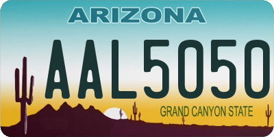 AZ license plate AAL5050