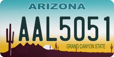 AZ license plate AAL5051