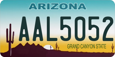 AZ license plate AAL5052